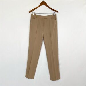 Lafayette 148 New York Virgin Wool Camel Trouser Business Casual Formal Work